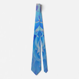 Gravata Flor de Dália Decorativa Azul Elegante