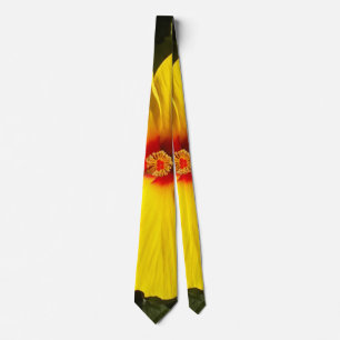 Gravata Flor de Hibiscus Amarelo