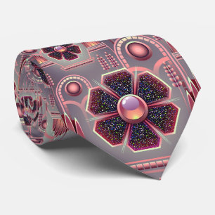 Gravata Flor do roxo do art deco