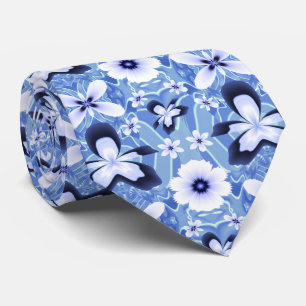 Gravata Flor Elegante Orquídea Azul