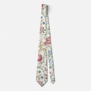 Gravata Flor, Padrão Floral, William Morris