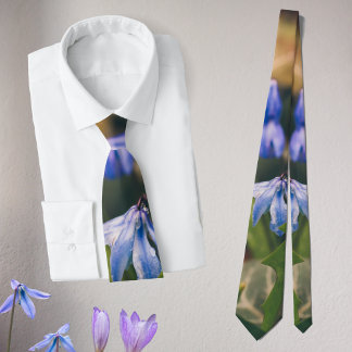Gravata Flor Primavera azul