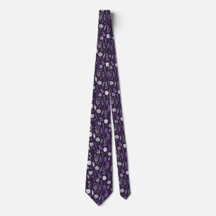 Gravata Flor Roxo-Chic Elegante