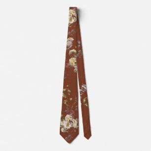 Gravata Florais Elegantes Vintage Sombrios e Sombrios
