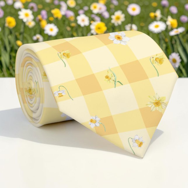 Gravata Floral Amarela de Primavera Sazonal (Criador carregado)