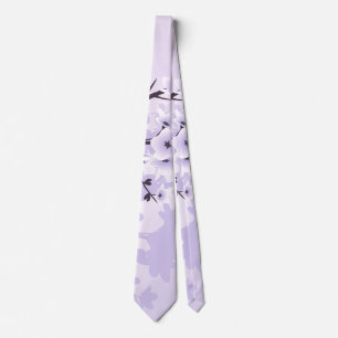 Gravata Floral Cherry Blossomo Roxo