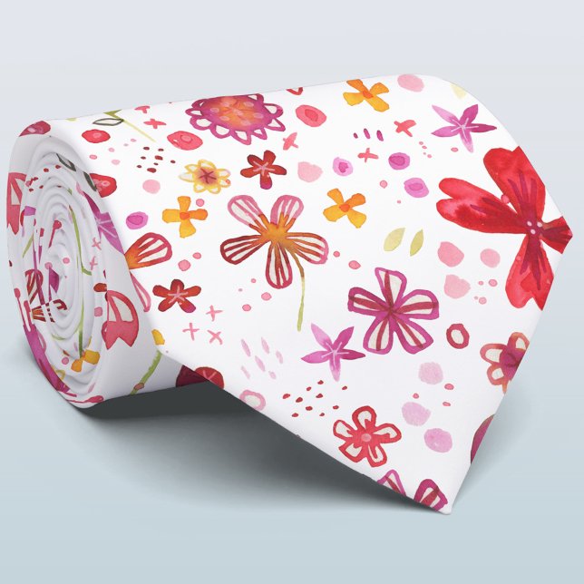 Gravata Floral de Aquarela (Criador carregado)