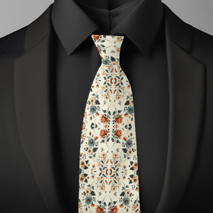 Gravata Floral de Creme de Manteiga