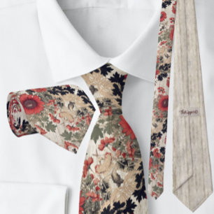 Gravata Floral de Flores Selvagens Elegantes