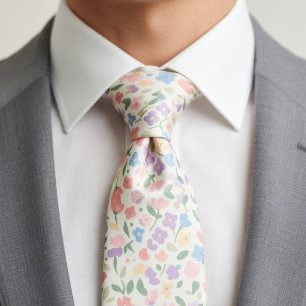 Gravata Floral Ditsy Pastel