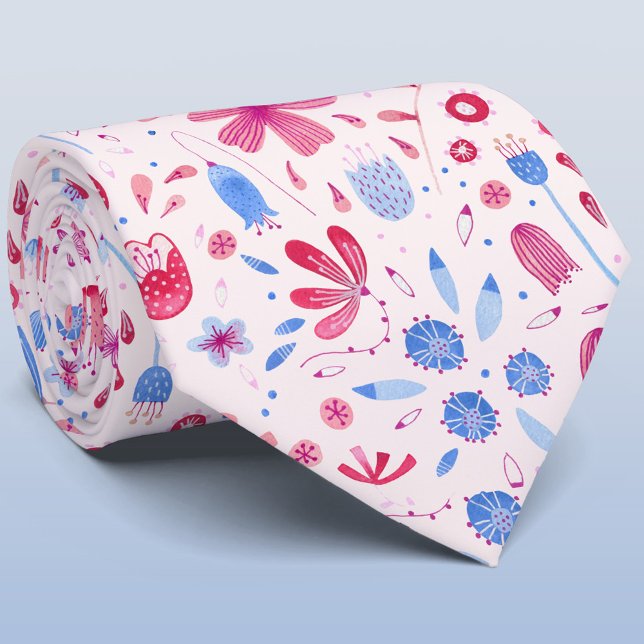 Gravata Floral em Aquarela Rosa Bege (Criador carregado)