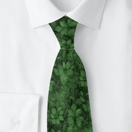 Gravata Floral Hunter Verde