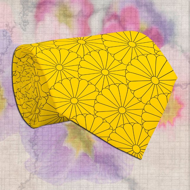 Gravata Floral japonês / Torneio do Pescoço do Padrão do S (Criador carregado)