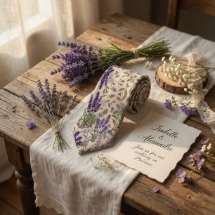 Gravata Floral Lavanda Elegante