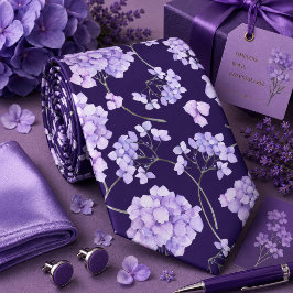 Gravata Floral Lavanda Roxa