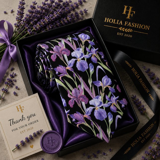 Gravata Floral Lavanda Roxa (Criador carregado)