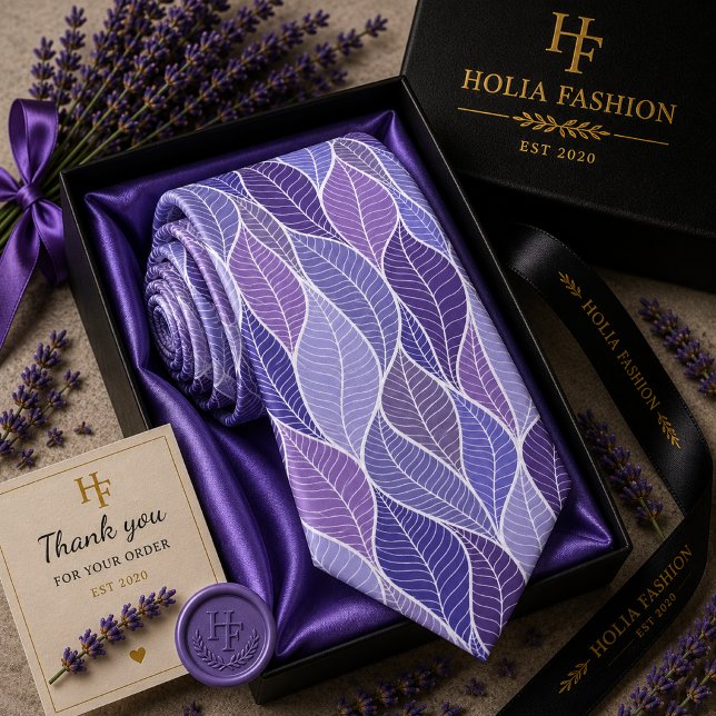 Gravata Floral Lavanda Roxa (Criador carregado)