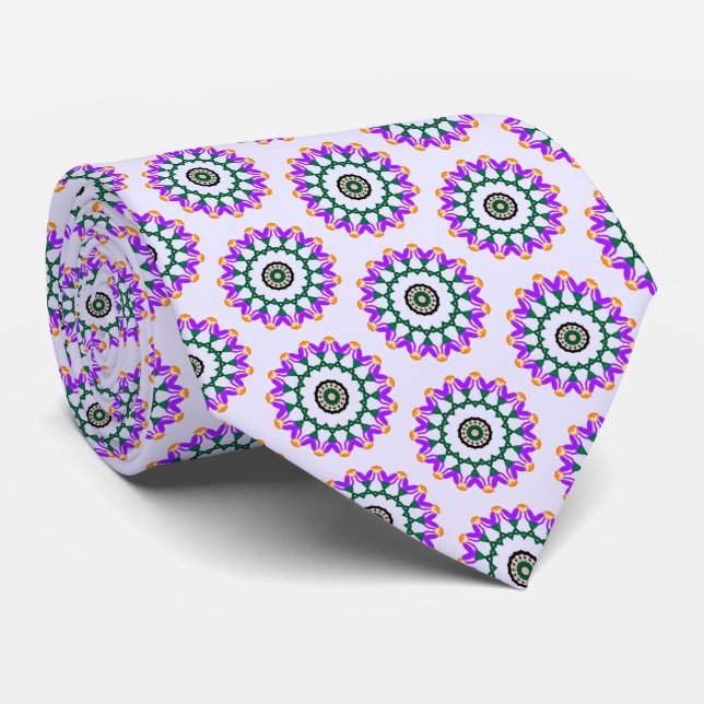 Gravata Floral Lilás (Rolled)