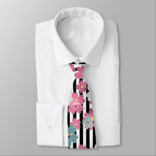 Gravata Floral, listrado