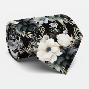 Gravata Floral Moderna Ocasões Especiais Formais