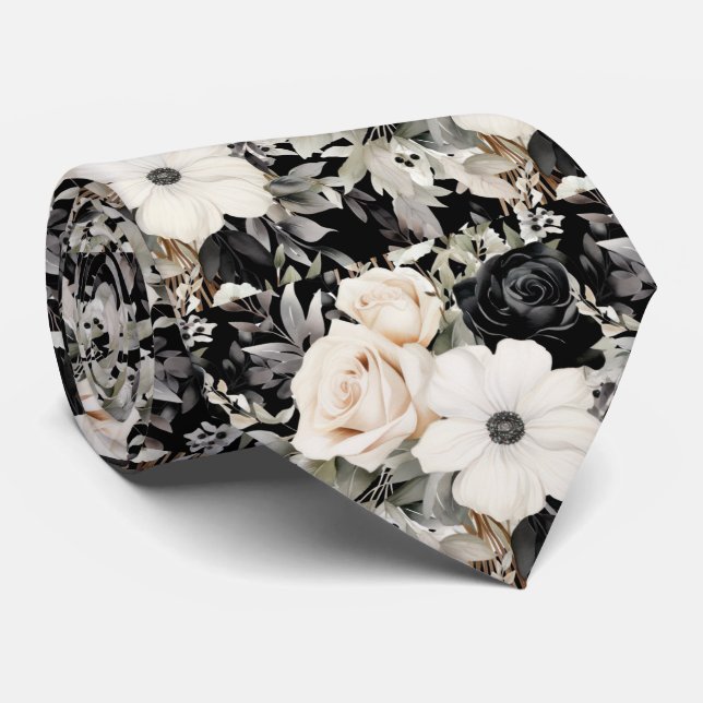 Gravata Floral para Ocasiões Especiais | Moderna e (Rolled)