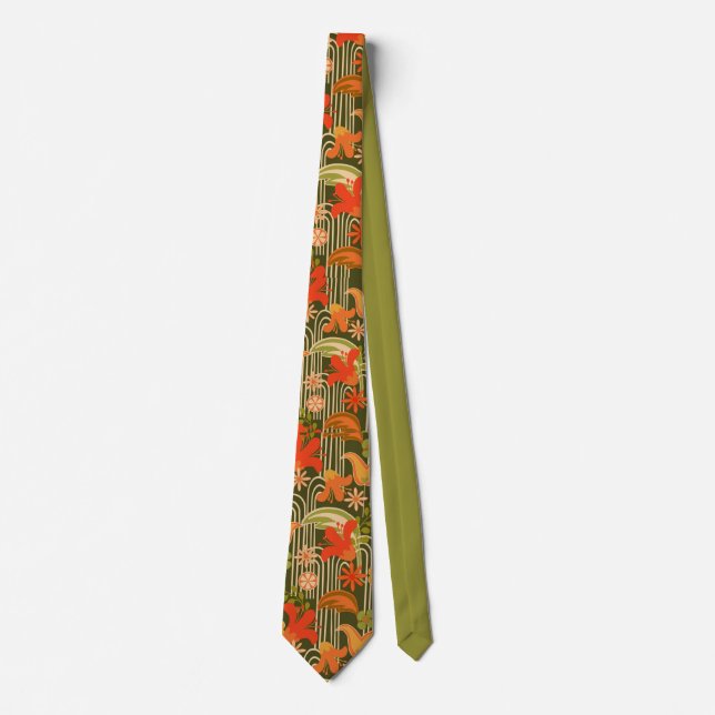 Gravata Floral Retro (Frente)