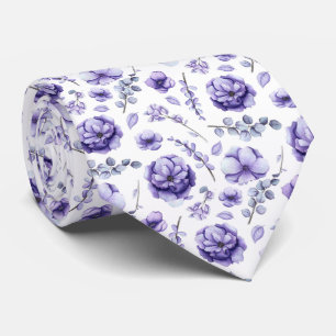 Gravata Floral roxo