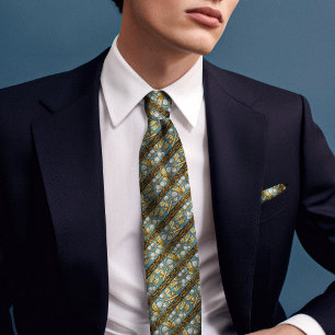 Gravata Floral Snowberry Masculina Era Vitoriana
