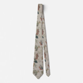 Gravata Floral Vintage – Elegância Botânica Atemporal