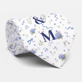 Gravata Flores Azuis Navy Casamento Floral Casal Noivo