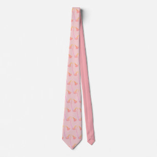 Gravata Flores Botânicas Cor-de-Água Pálidas Rosa