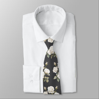 Gravata Flores Brancas em um Homem Bem Vestido