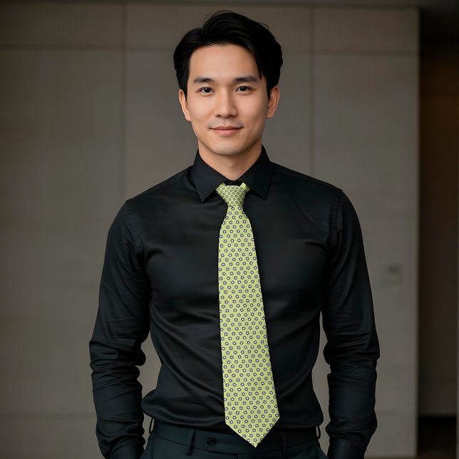 Gravata Flores Brancas Marinhos Chartreuse (Criador carregado)