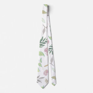 Gravata Flores de Aquarela Festivas