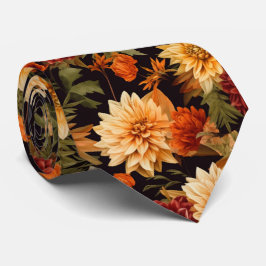 Gravata Flores de queda n.o 4 a preto