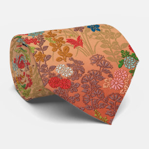 GRAVATA FLORES DE TINTA VERMELHA,DEIXA FLORAL ANTIQUANTO J