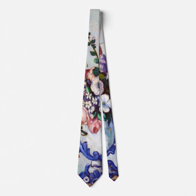 Gravata Flores em um Vaso Rococo, Paul Cezanne (Frente)