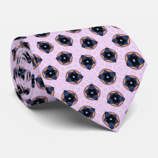Gravata Flores Estrela Azul em Lilás
