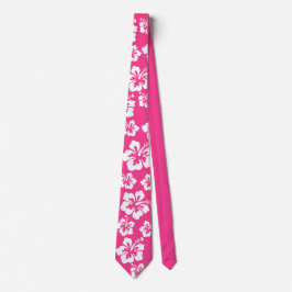 Gravata Flores Havaianas Rosa – Floral Tropical Branco