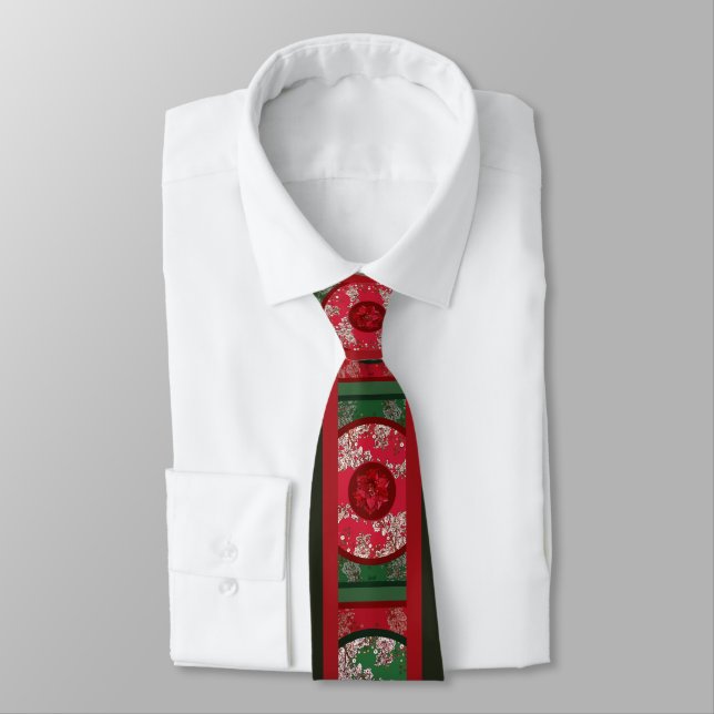 Gravata Flores para o Natal (Amarrado)