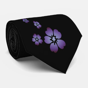 Gravata Flores roxas