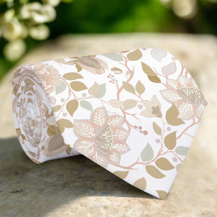 Gravata Flores Selvagens Elegantes Clássicas Minimalistas 