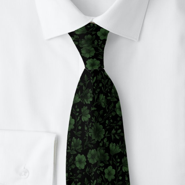 Gravata Flores Selvagens Hunter Verde (Criador carregado)