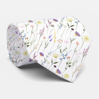 Gravata Flores Selvagens solteiros Flutuando Em Pedaços