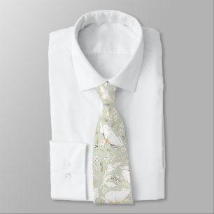 Gravata Flores Silvestres Douradas Desenhadas à Mão Elegan