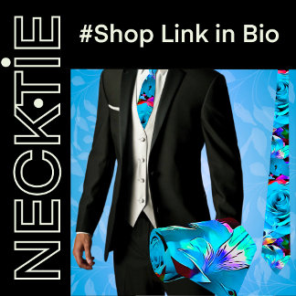 Gravata Flores Tropicais