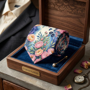 Gravata Flores Vibrantes