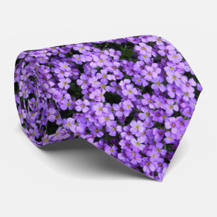 Gravata Flores Violetas - Frescas