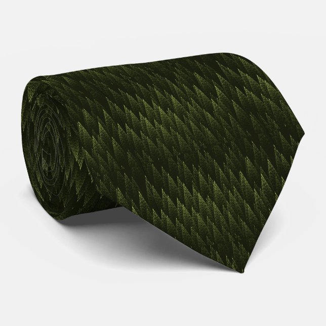 Gravata Floresta de Coníferas Fractal (Rolled)
