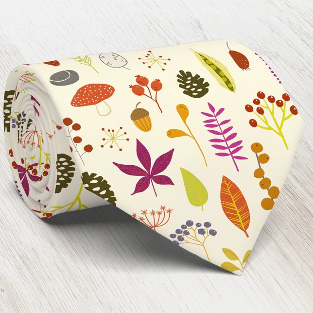 Gravata Floresta Florestal (Autumn nature woodland forest pattern neck tie)